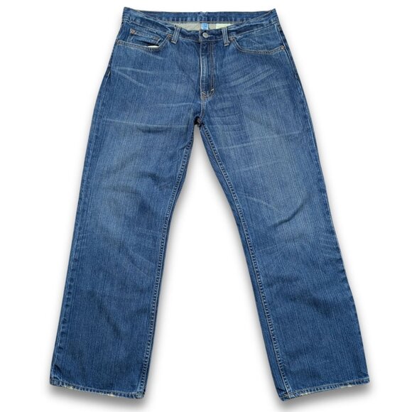 Banana Republic Other - Banana Republic Relaxed Fit Jeans Men’s 35x30 Blue Straight Leg Distressed Hem